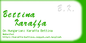 bettina karaffa business card